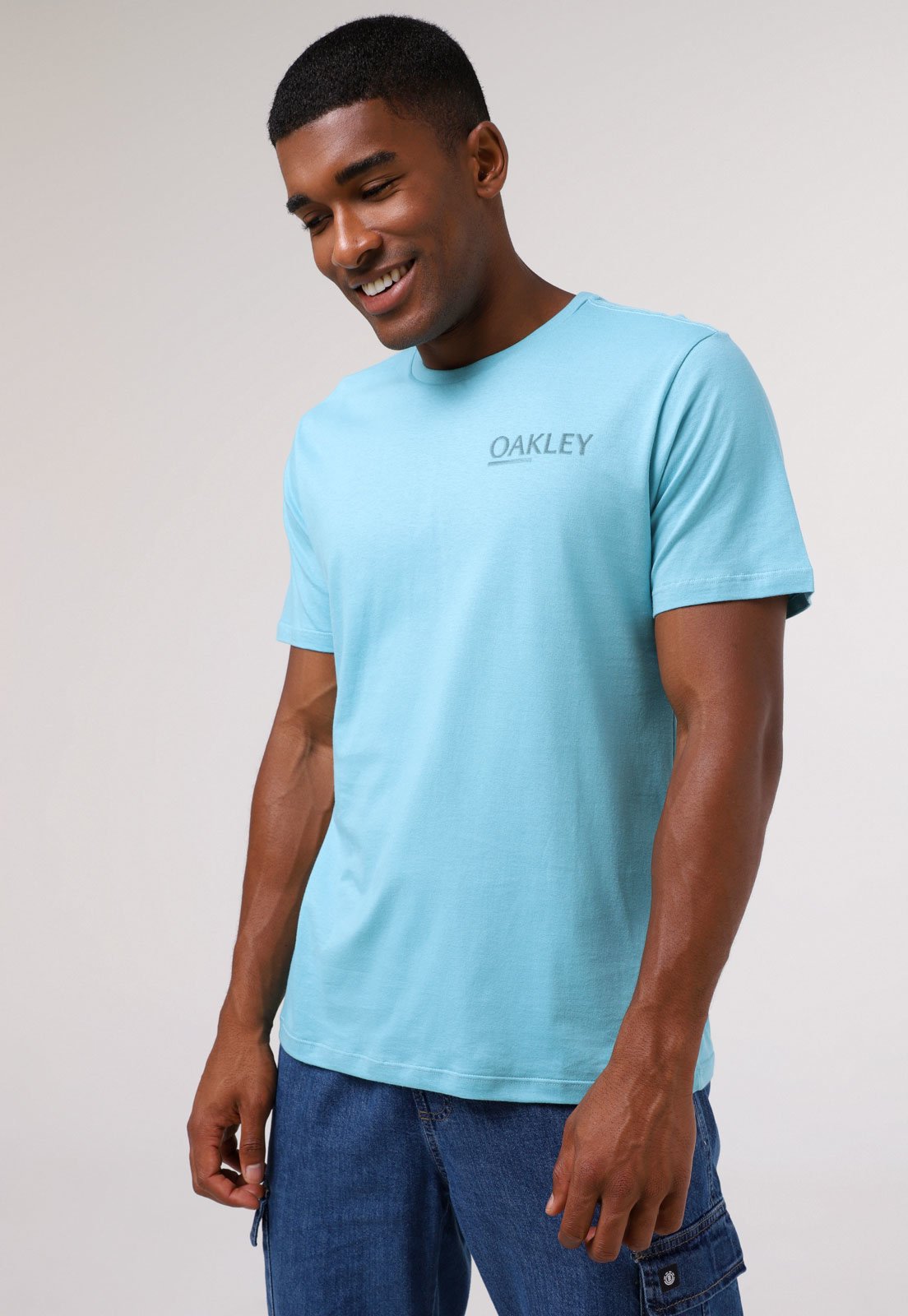 CAMISETA OAKLEY ESTAMPA - AZUL