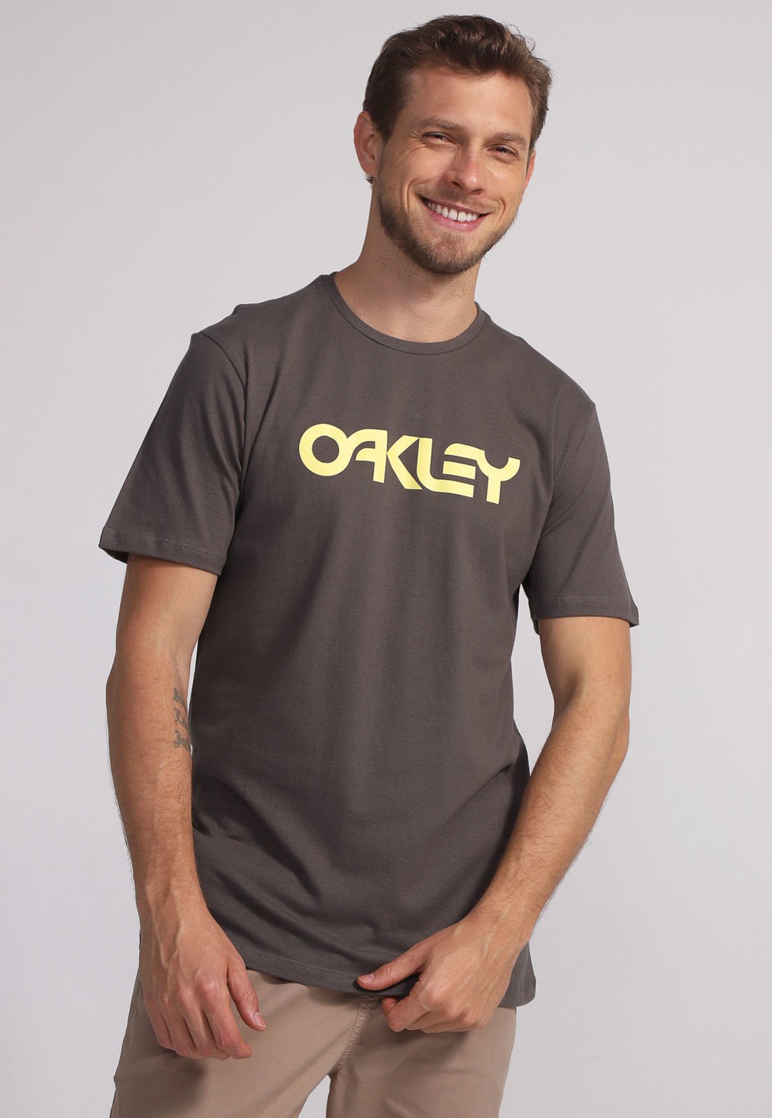 Camiseta Oakley Mark II SS Grafite Mescla - FutFanatics