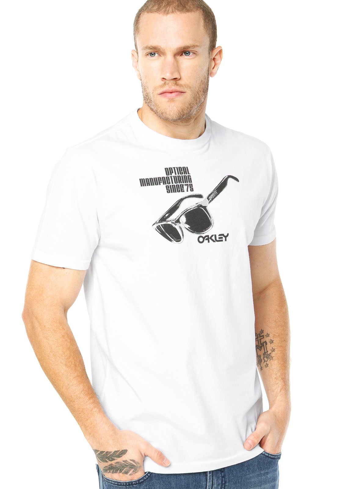 Camiseta Oakley Mod Frog Flag Branco - Compre Agora