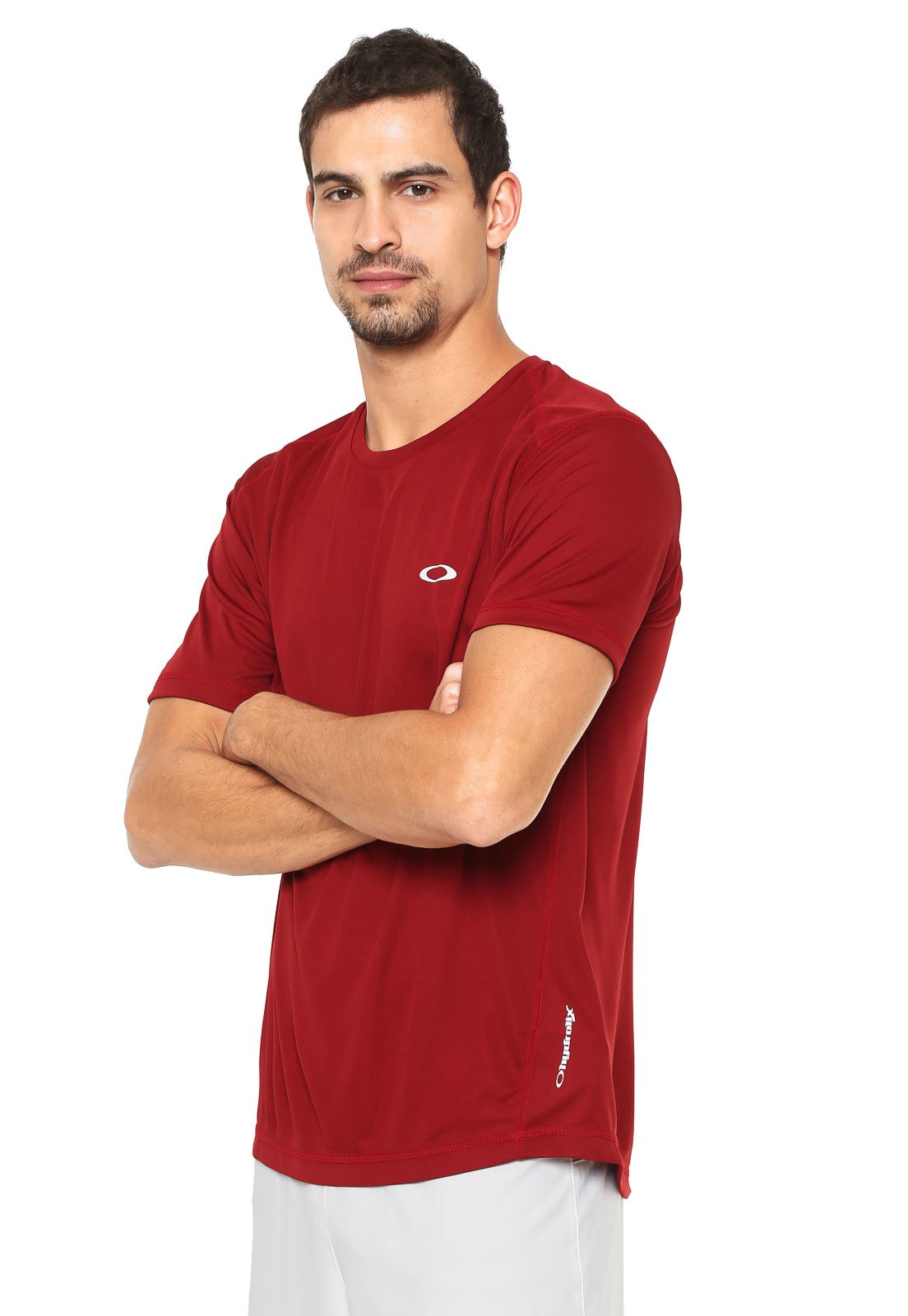 Camiseta Oakley Letreiro Novo - Vermelho