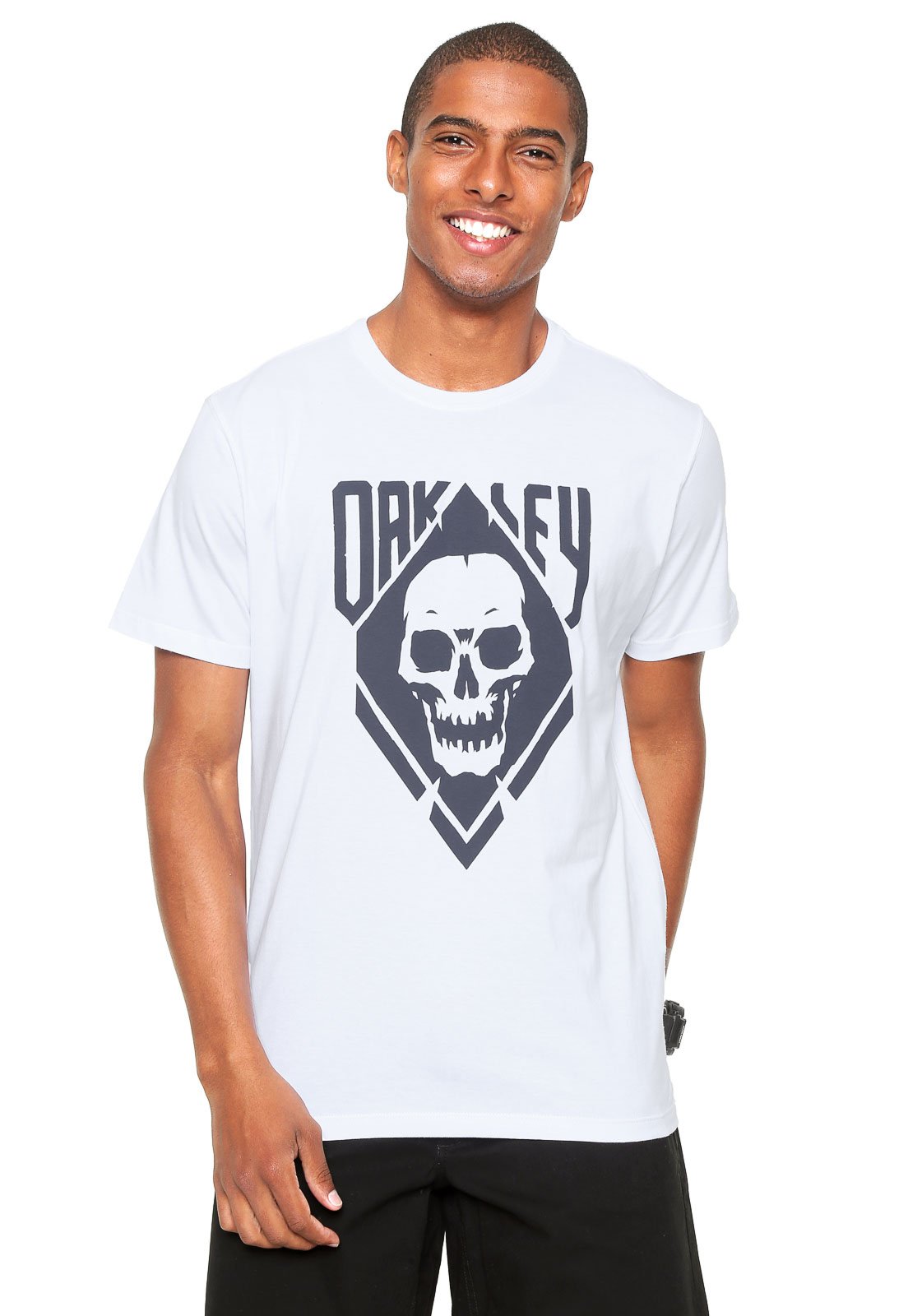 Camiseta Oakley Skull Panel Tee Branca ref: 457620-100