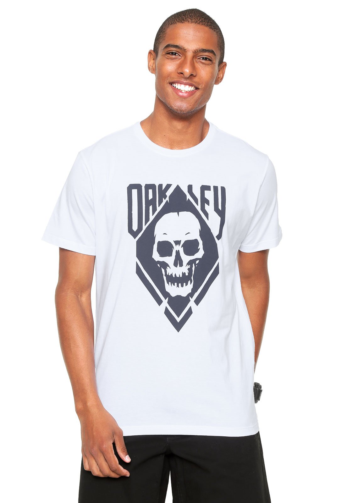 Camiseta Oakley Skull Branca - Compre Agora