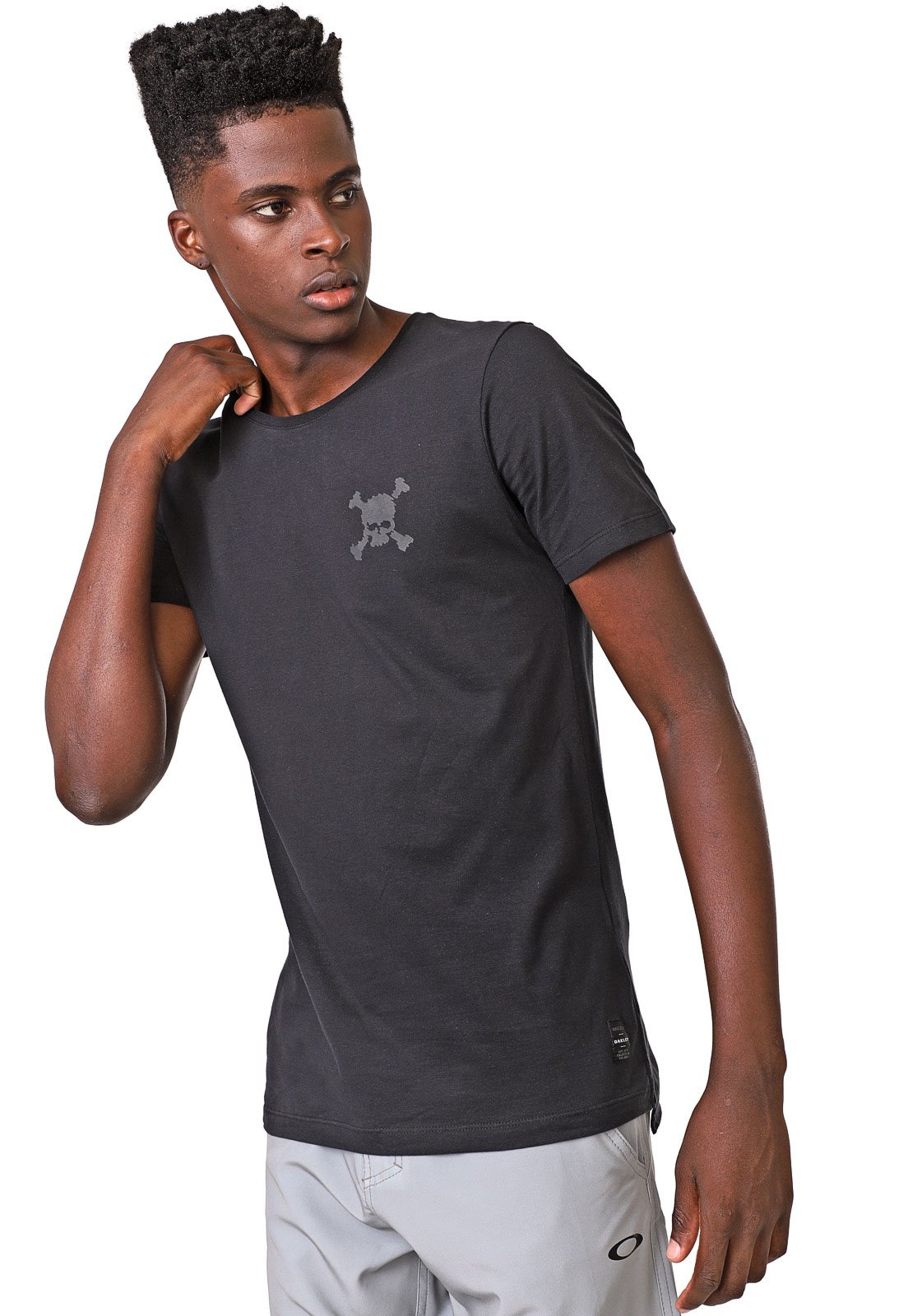 Camiseta Oakley Skull Sport Masculina - Preto