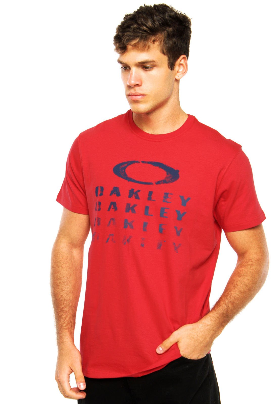 Camiseta vermelha oakley