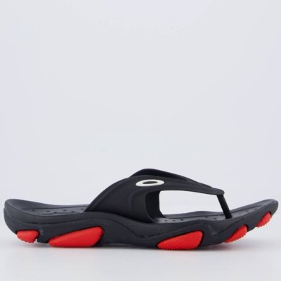 Chinelo Oakley Titan Preto e Vermelho