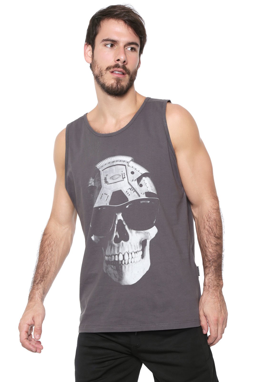 Regata oakley masculina skull tank preta em Promoção na Americanas