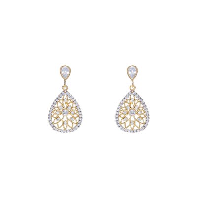 Brinco Obietto Ouro Gota Alongada com Zircônia Cristal Menor preço em Brinco Obietto Ouro Gota Alongada com Zircônia Cristal