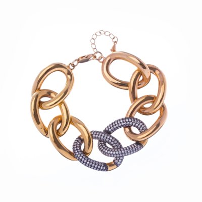 Pulseira Obietto Banhada Ouro 18k Micro-Zircônias Cristal Menor preço em Pulseira Obietto Banhada Ouro 18k Micro-Zircônias Cristal