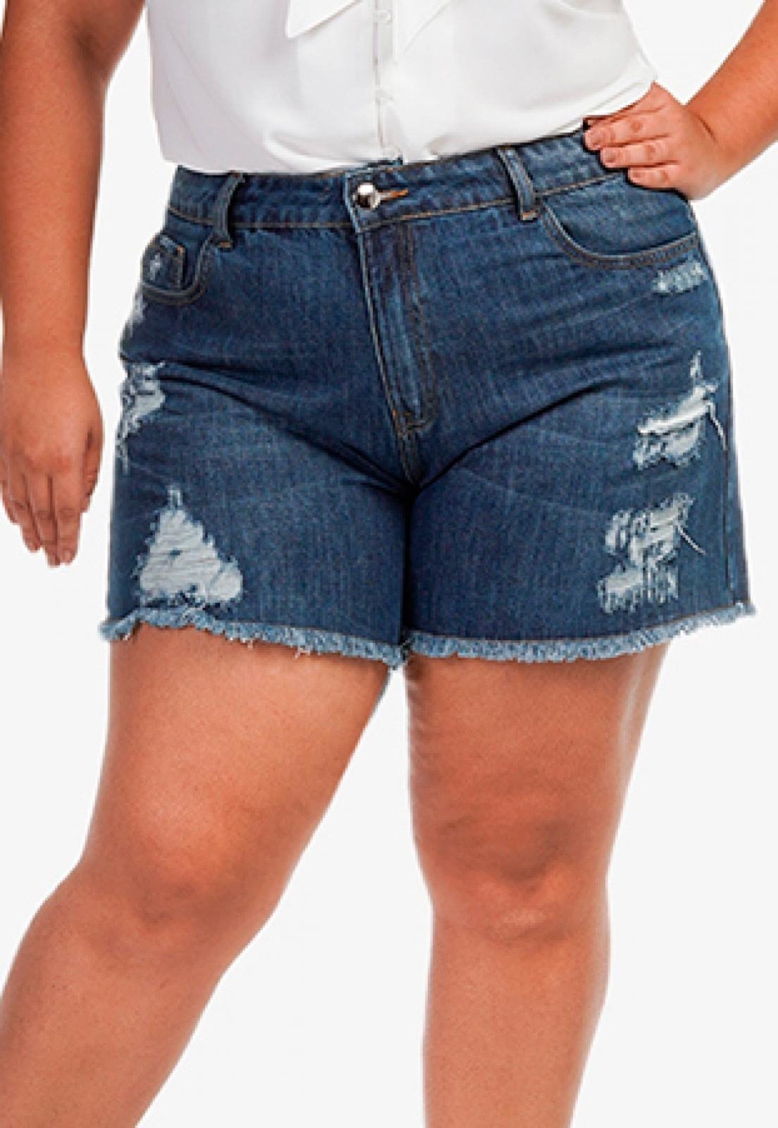 shorts jeans destroyed plus size