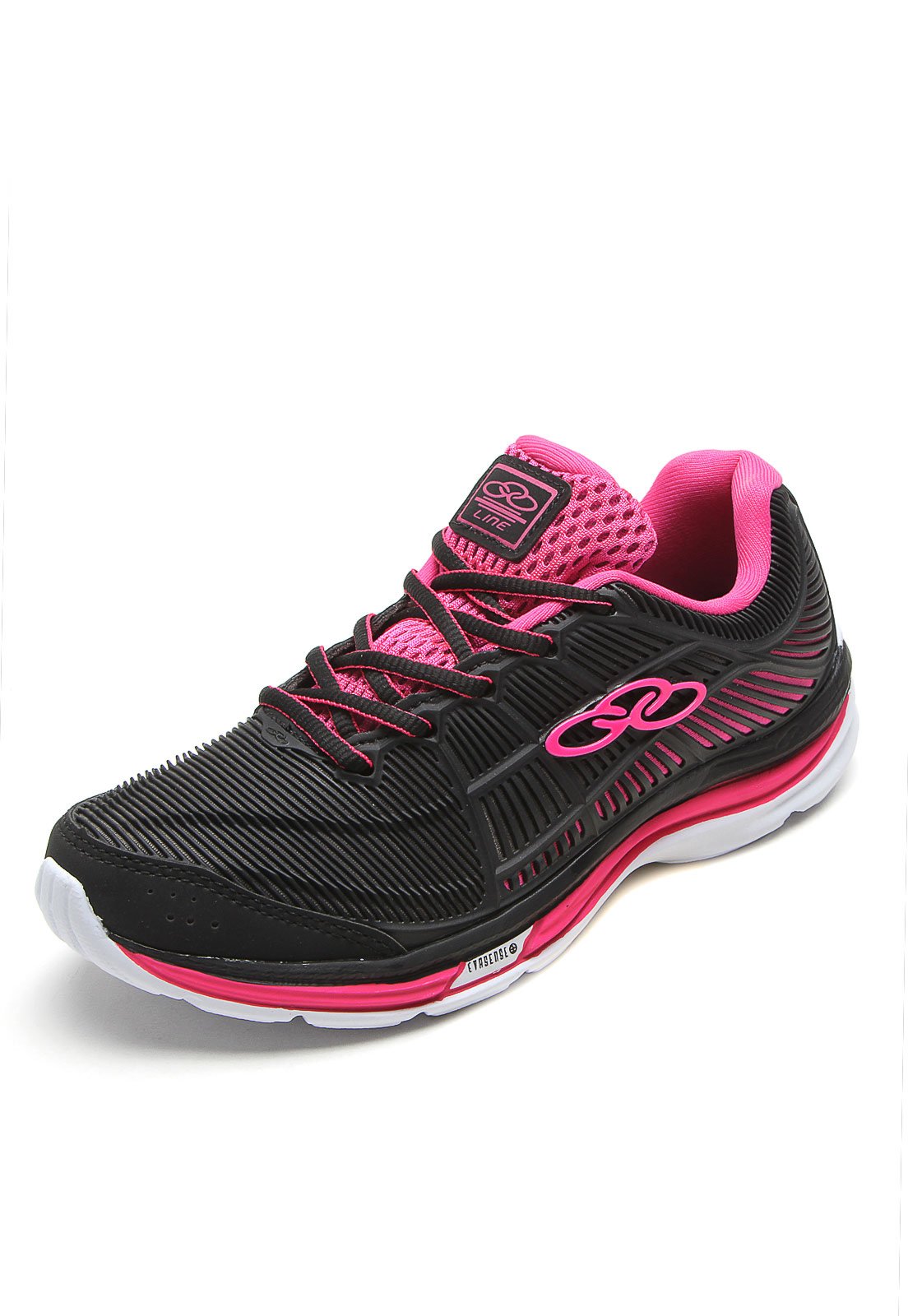 Tenis olympikus feminino preto best sale com rosa