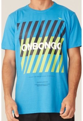 Camiseta Onbongo Estampada Azul Turquesa