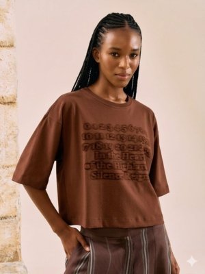 Camiseta Open Boxy Estampada