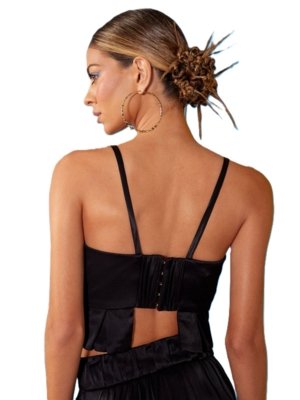 Cropped Preto Open