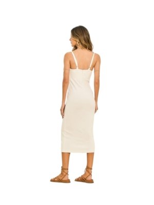 Vestido Open Offwitte Midi