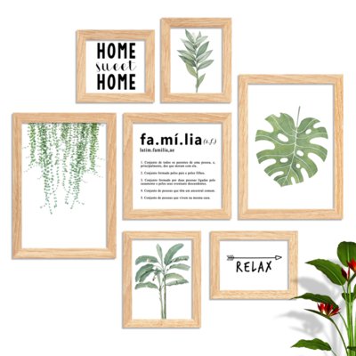 Conjunto Kit 7 Quadro Oppen House s Frases Reflexão Home Sueet Folhagem Família Moldura e Vidro Menor preço em Conjunto Kit 7 Quadro Oppen House s Frases Reflexão Home Sueet Folhagem Família Moldura e Vidro
