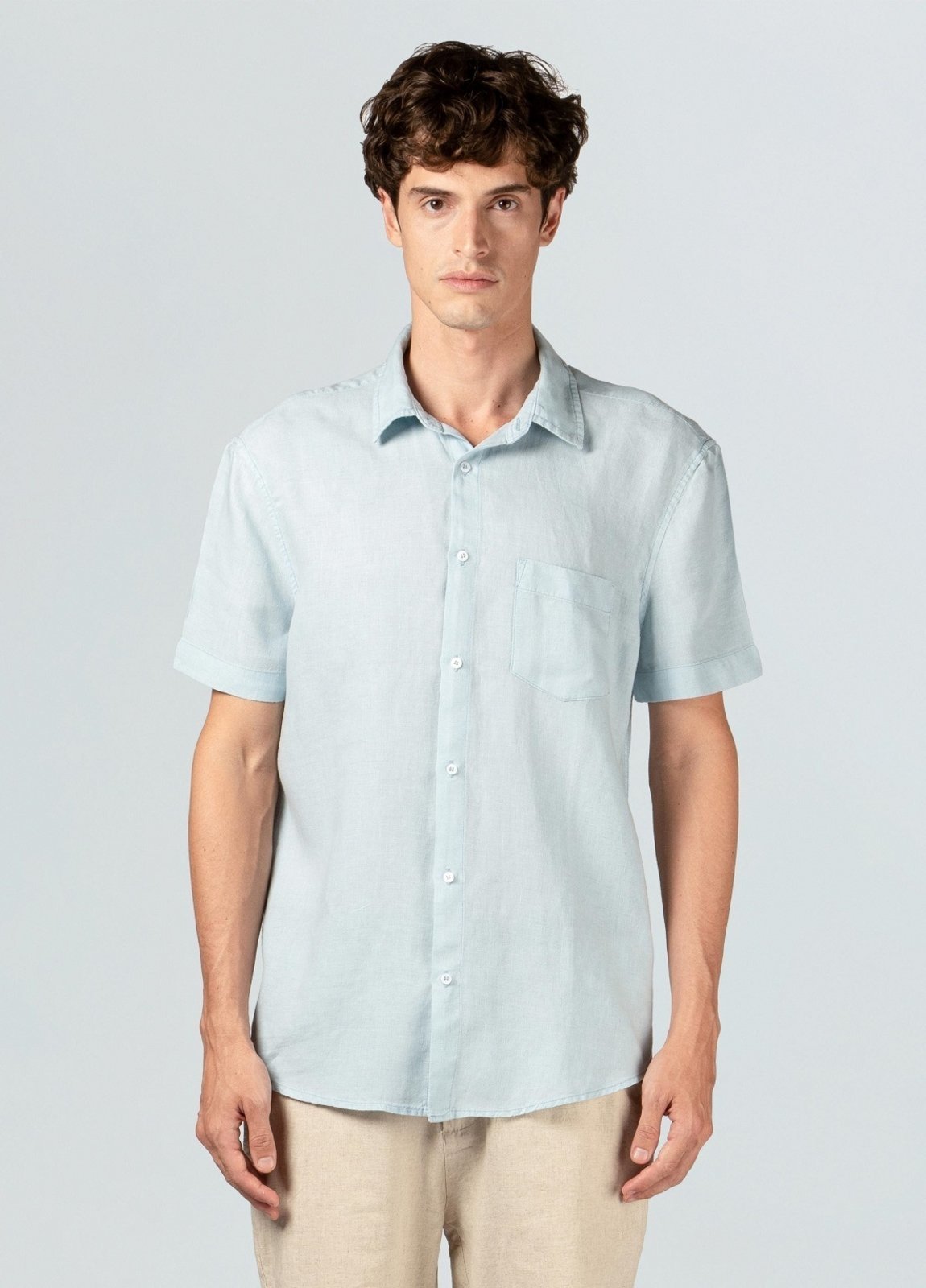 Camisa classic linen mc