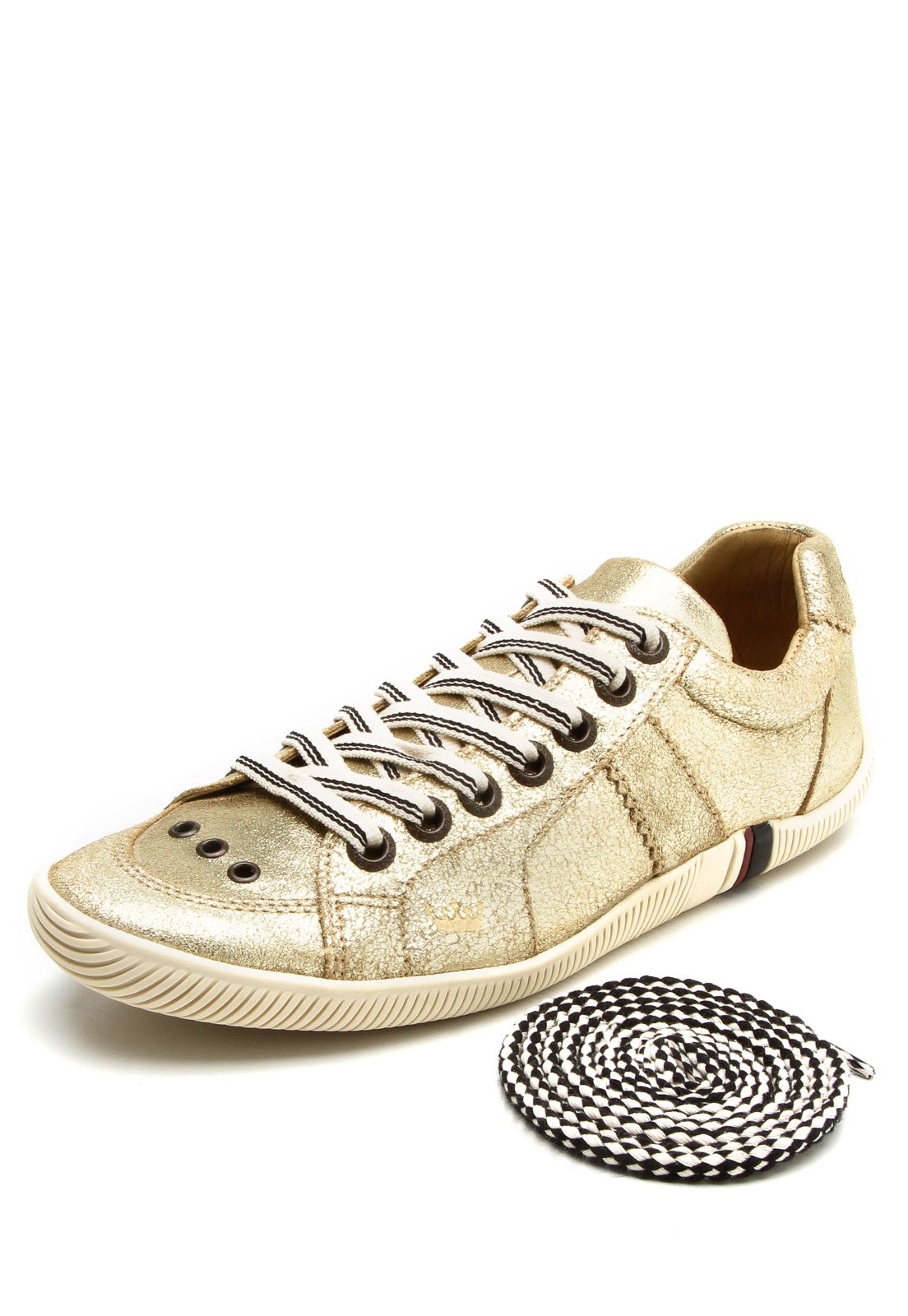 Tenis best sale dourado osklen