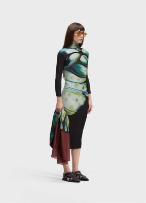 Vestido midi pixel butterfly tex OSKLEN