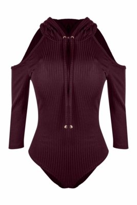 Body Outlet Dri Canelado Ombro Cavado Manga Longa Capuz Cordão Frontal Vinho Menor preço em Body Outlet Dri Canelado Ombro Cavado Manga Longa Capuz Cordão Frontal Vinho