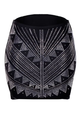 Saia Outlet Dri Casual Curta Tubinho Neoprene Detalhe Strass Frontal Triângulo Preta Menor preço em Saia Outlet Dri Casual Curta Tubinho Neoprene Detalhe Strass Frontal Triângulo Preta