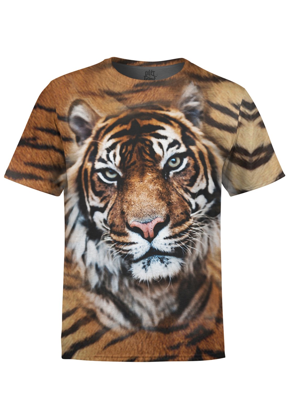 camiseta preta tigre