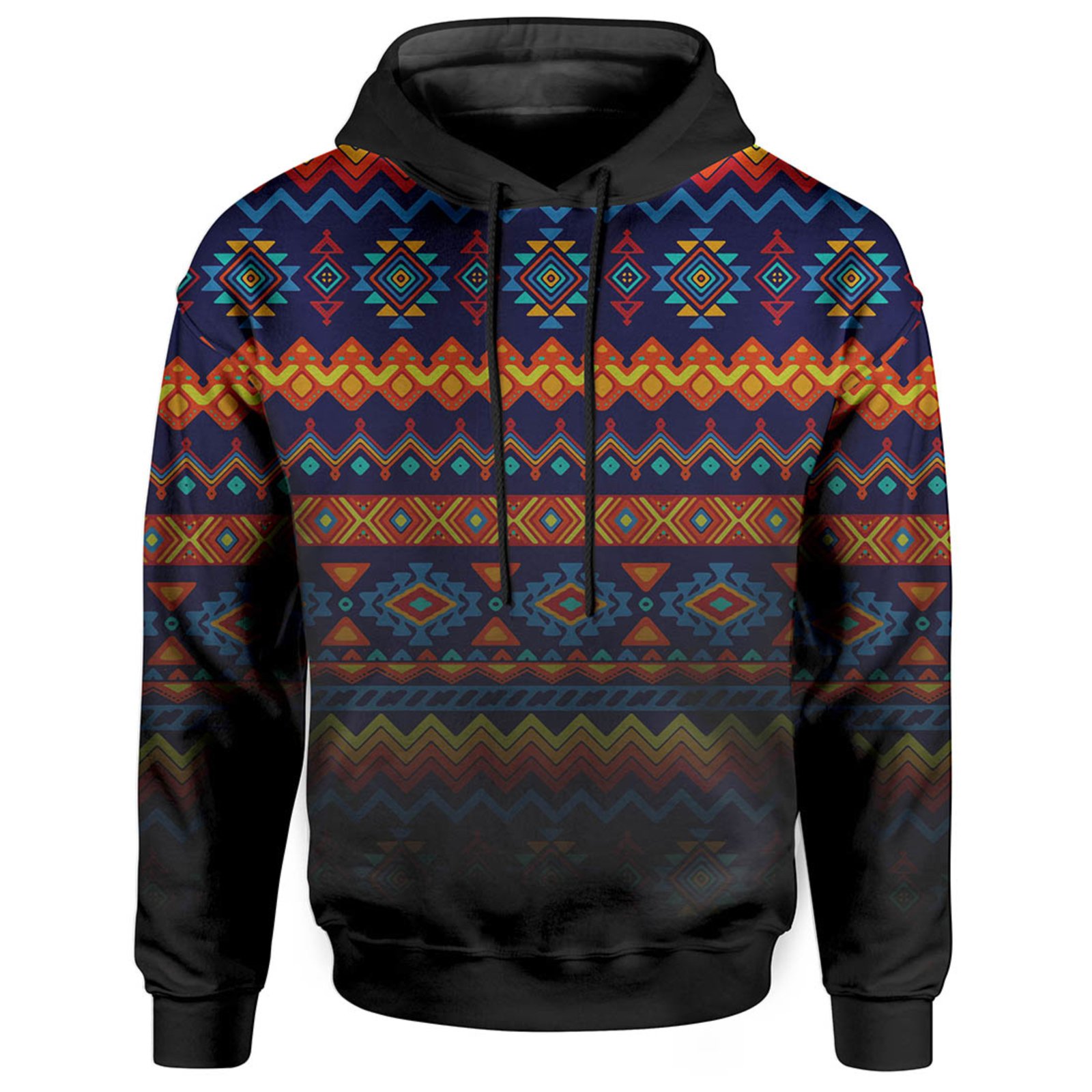 native american print moletom com capuz