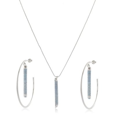 Conjunto P.R.A. Folheados Colar e Argola em Ródio Branco Menor preço em Conjunto P.R.A. Folheados Colar e Argola em Ródio Branco