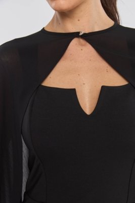 Vestido Midi PKS Ponto Roma Preto