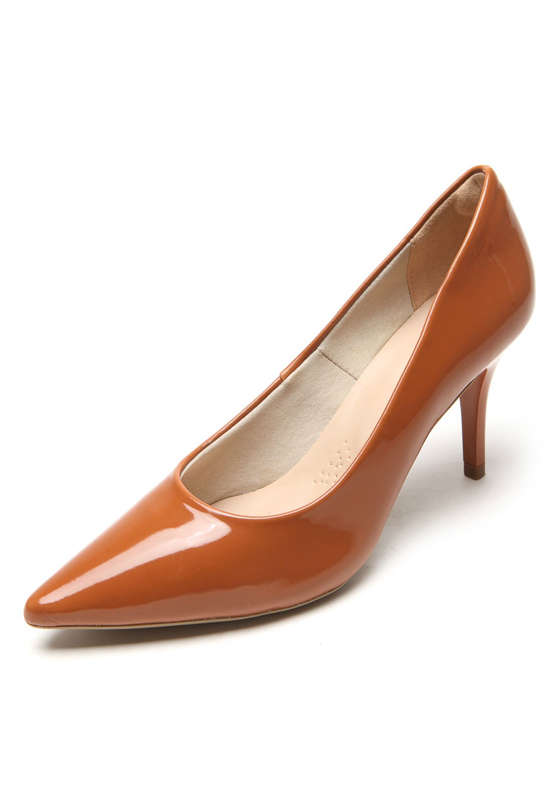 scarpin caramelo verniz