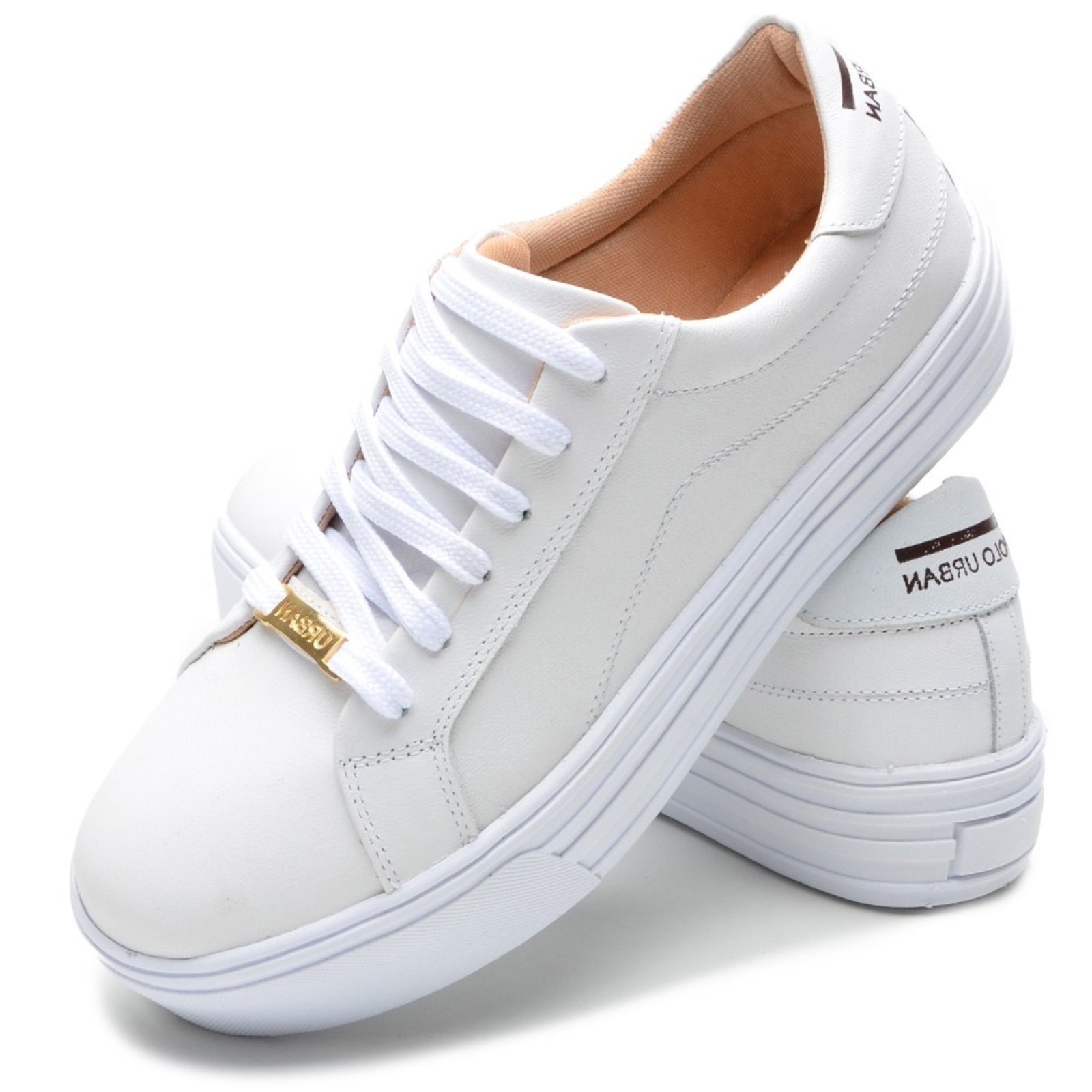 Tenis casual sale em couro feminino