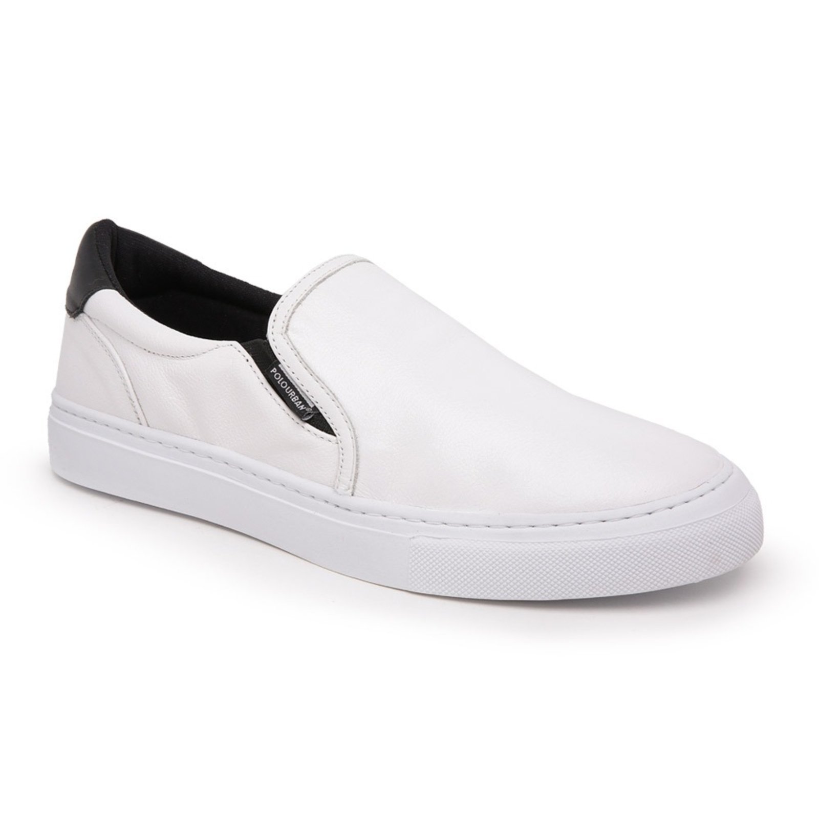 Slip on hot sale couro branco