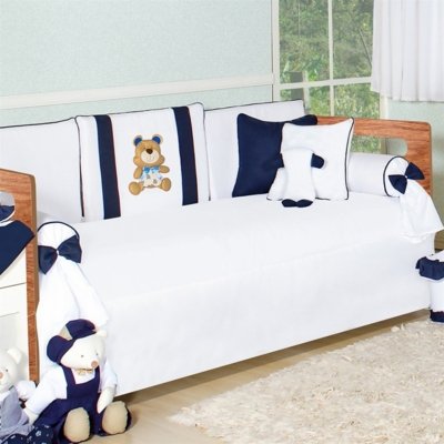 Kit Bicama Padroeira Baby Urso Luiz Marinheiro. Menor preço em Kit Bicama Padroeira Baby Urso Luiz Marinheiro.