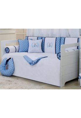 Kit Cama Babá Padroeira Baby Miguel Azul 8 Peças Menor preço em Kit Cama Babá Padroeira Baby Miguel Azul 8 Peças