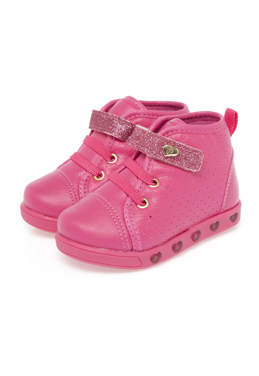 tênis pampili sneaker luz rosa