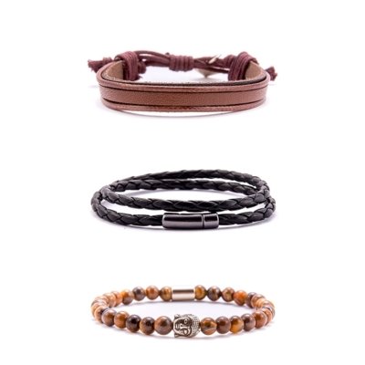 Kit Pulseira Papachulli Hogan Marrom Menor preço em Kit Pulseira Papachulli Hogan Marrom