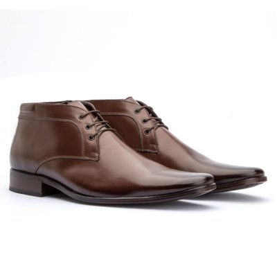 bota de couro masculina social