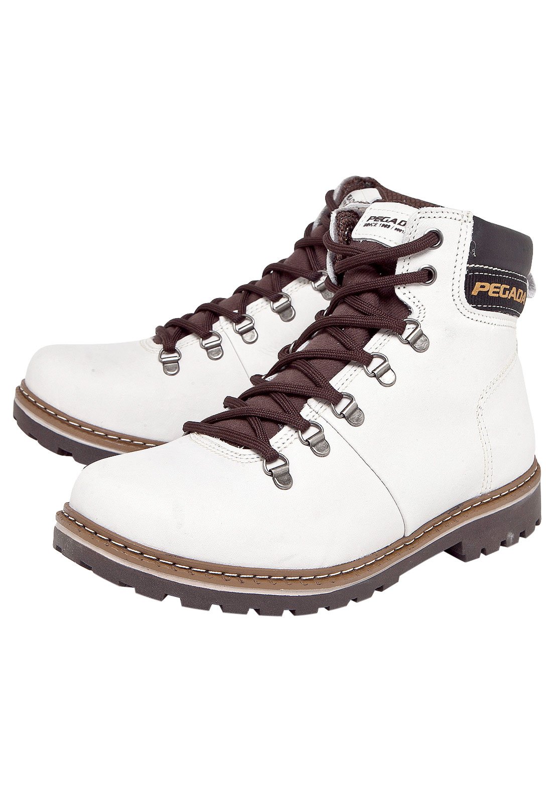 bota de couro pegada
