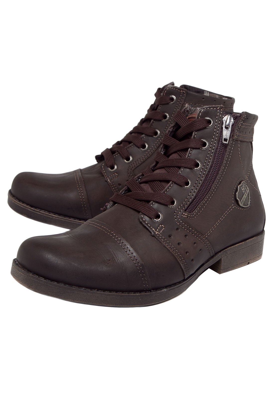 bota de couro pegada