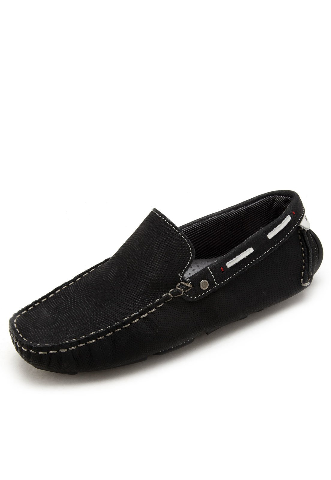 mocassim pegada preto