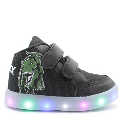 Tenis Luz Led Dinossauro T Rex Calce Fácil Infantil Menino