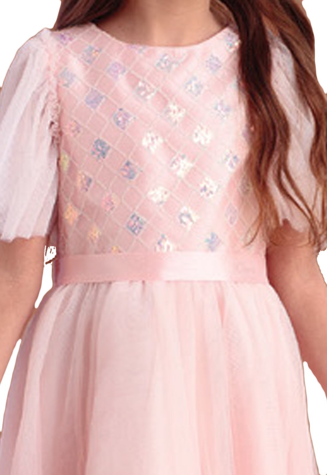 Vestido Infantil Bordado em Tule Princesa Rosa Petit Cherie na EuroBabyKids