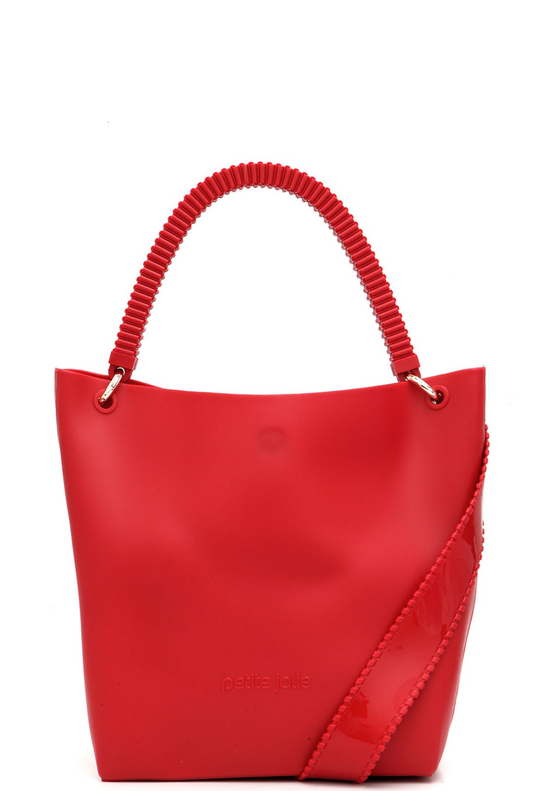 BOLSA POCHETE BUMBAG PVC PETITE JOLIE PJ3182 - Vermelho - Delabela