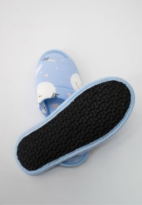 Pantufa Feminina Algodão - Lua Azul