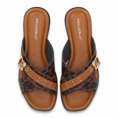Rasteirinha Gabi Animal Print Fivela