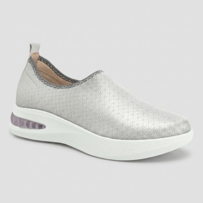 Tênis Soft Step Prata com Cinza