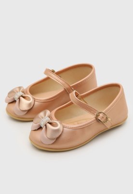 Sapatilha Boneca Infantil Pimpolho Laço Rosa
