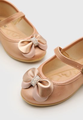 Sapatilha Boneca Infantil Pimpolho Laço Rosa