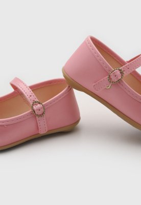 Sapatilha Boneca Infantil Pimpolho Laço Rosa