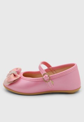 Sapatilha Infantil Pimpolho Boneca Laço Rosa
