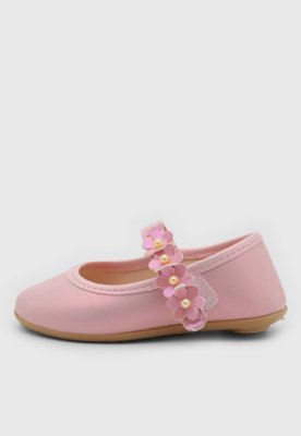 Sapatilha Infantil Pimpolho Flora Rosa